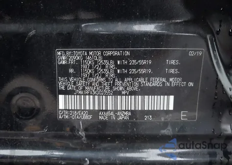 2019 Toyota Rav4 Xle Premium z USA, uszkodzony, nr VIN JTMA1RFV3KD023552